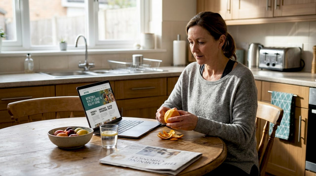 Woman preparing fruit for healthy routine