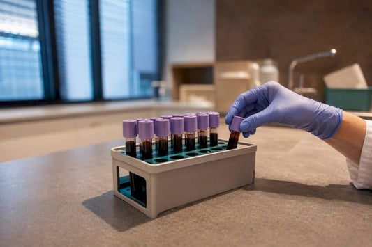 Blood tubes prepared for TMG monitoring