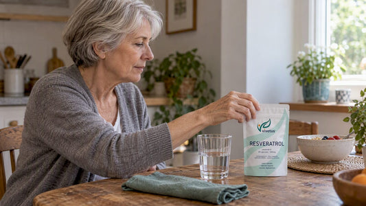 Older adult reaching for Vivetus resveratrol