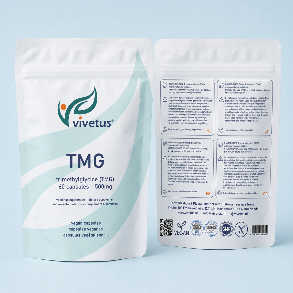 Vivetus® Trimethylglycine (TMG) - 60 capsules - 500mg